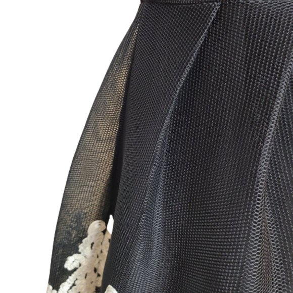 Stunning Black Cocktail Dress with White Accents by Jenn - Picture 14 of 16